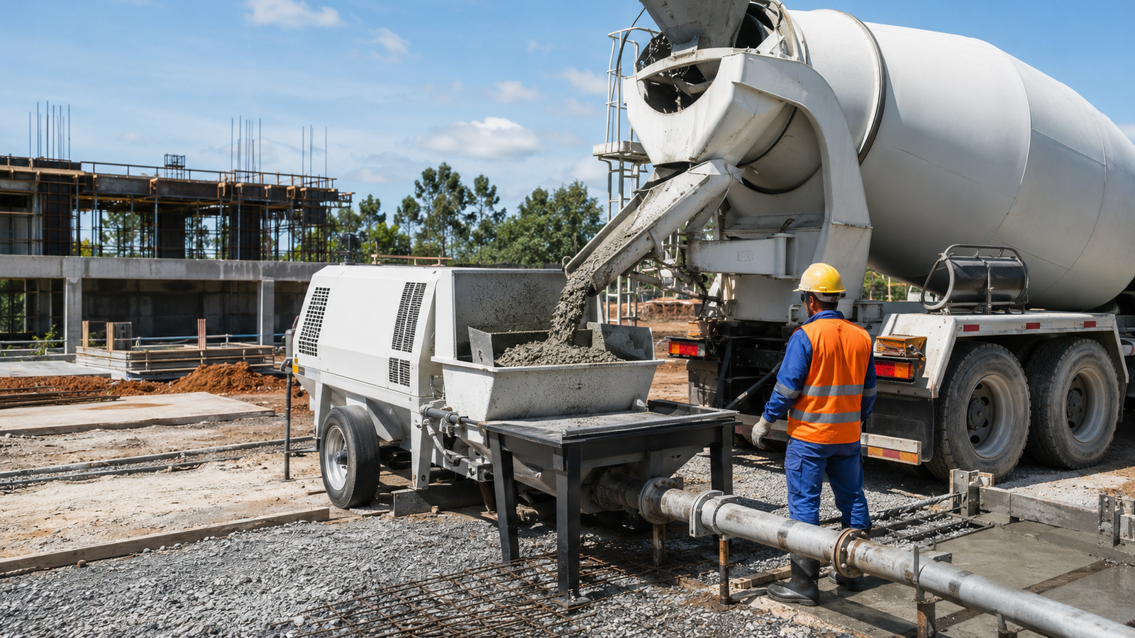 Bombeamento de concreto em Coqueiro Seco